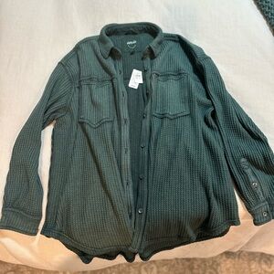 Aerie Waffle Knit Button-Up Shacket